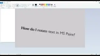 How do I rotate text in MS Paint?