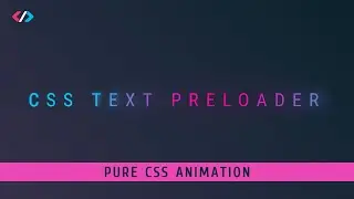 Pure #CSS Text Preloader Animation | HTML தமிழில்