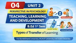 B.ed 1st sem | Unit 2 | Psychology (102), Types of transfer of learning