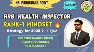 How to preparation for health inspector exams ⃣ PODCAST WITH RRB HEALTH INSPECTOR TOPPER 🔥(RANK-01)