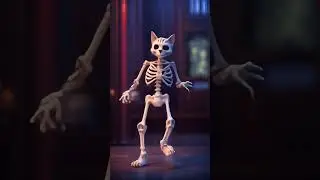 Dancing Skeleton Cat &mdash; Spooky Moves Only 💀🐱🕺 #SkeletonCat #MeowVerse #SpookyVibes #DancingCat #Cat