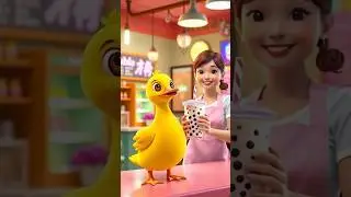 Cute little duck accidentally spilled bubble tea🐥🧋 #duckrescue #cuteanimals #animalrescue #shorts