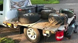How I tie down wheels and tires on my flatbed Ford Ranger