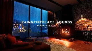 Your Rainy Night Sanctuary: Fall Asleep Instantly to Fire & Rain 🌧️✨ No Ads