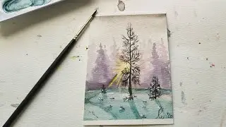 First ASMR painting. No talking, just watercolor sounds.