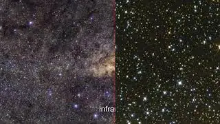 ESO: The Milky Way&rsquo;s central region in visible light and near infrared