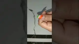 Easy Nailart Tutorial 💅💚🧡#nails #ytshorts #shorts #nailart #simple #Art N