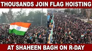 Amid Anti-CAA Protests, Thousands Join Flag Hoisting At Shaheen Bagh on Republic Day