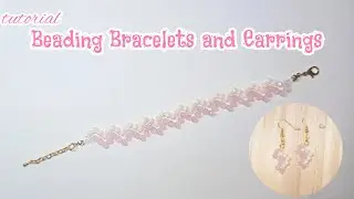 Tutorial membuat gelang & anting manik cantik | beading Bracelet & Earring