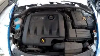 &Scaron;koda Octavia II 2009 1.9 TDI 77kW very cold start -15&deg;C  after 3 weeks outside!