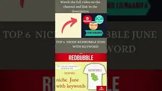 TOP 6 NICHE REDBUBBLE JUNE WITH KEYWORD  #shorts