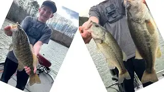Bass fishing lake James, North Carolina ￼