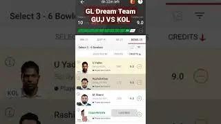 GUJ VS KOL  TEAM PREDICTION || Gujarat VS Kolkata  dream 11 team today match || #Short #ipl #viral