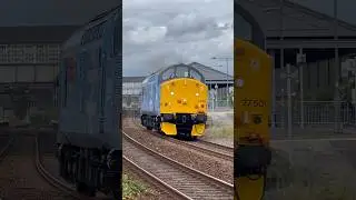 37501 erupts through Newton abbot with 5 tones! #devon #trainvlog #class37 #fypシ゚viral #fyp #train