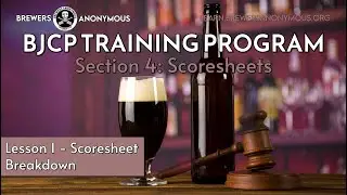 BJCP Training: Section 4 Scoresheets - Lesson 1 Scoresheet Breakdown