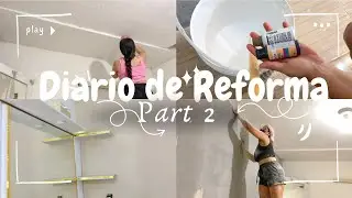 REFORMA DO QUARTO PART 2🪞✨| Pintura / Penteadeira pronta / forro finalizado..