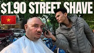My First Street Shave in Hanoi 🇻🇳 | West Lake With a Local