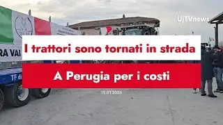 I trattori sono tornati in strada a Perugia per i costi