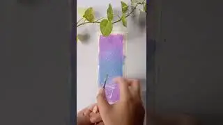 Easy bookmark painting idea for beginners💙💜/ #acrylicpainting #painting #india #cute #drawing