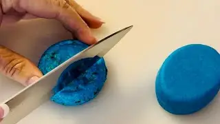 Cutting Lush Shampoo and Conditioner Bars for Matador FlatPak
