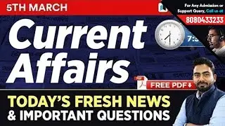 #255 : 5 March 2019 Current Affairs in Hindi | Current Affairs 2019 Questions + Static GK Tricks