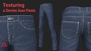 [Texturing/Shading] Texturing a denim jean pants in Substance Painter, 청바지 데님 텍스처.