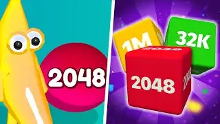 Jelly Man 2048 x Chain 2048  -  123456789 Number Runner Walkthrough Gameplay (Max Level)