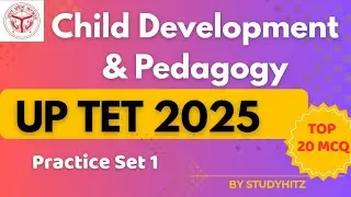 UP TET 2025 Child Development & Pedagogy || Top 20 MCQ || Practice Set 1 || PYQ ||Studyhitz 