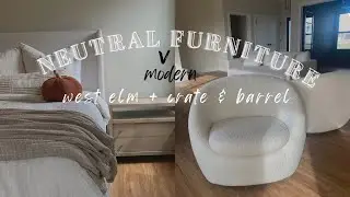 NEUTRAL HOME DECOR & FURNITURE || CRATE & BARREL AND WEST ELM HAUL NEW CUSTOM HOME | HOUSE TO HOME