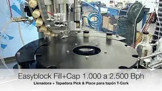 Monobloque Llenado+Tapado Pick & Placer para Tapas T-Cork. 1.000 - 2.500 Bph