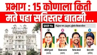 प्रभाग : 15 कोणाला किती मते पहा सविस्तर बातमी...