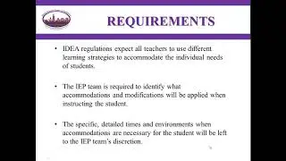 Dissecting the IEP Part 4  Accommodation and Modification