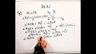 In figure 6.17,POQ is a line OR is perpendicular to PQ,OS another ray lying between rays OP & OR