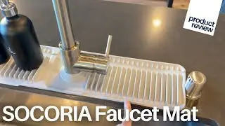 SOCORIA Faucet Mat Review | 24 Inch Silicone Sink Splash Guard with Fast Drain