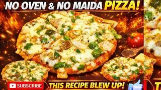 Bina Maida & Yeast Ka Healthy Pizza | 10 Min Wheat Flour Pizza | Soft & Tasty Atta Pizza