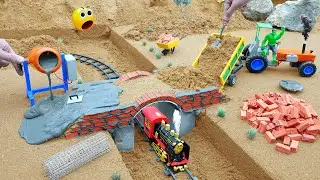 Mini Brick Concrete Bridge 100% Working! DIY Science Experiment & Tractor Making @MiniCreative1