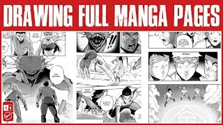 Drawing Full COMIC/MANGA Pages TIMELAPSE
