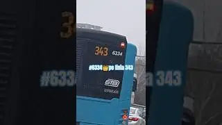 Autobuzul Otokar C10 #6334👑(343)pe Șosseaua Fundeni către Fundeni