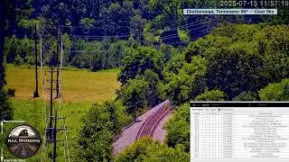 Live Chattanooga Railcam on W&A Subdivision - #CSX line in bird sanctuary by Mile Post 122.8 in TN