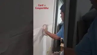 como fazer acabamento na emenda do drywall #videoshorts .#drywall #gesso