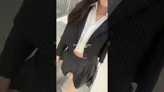 matching sets 🫶🏻 #matchingset #cropblazer #pinstripe #miniskirt #rokmini #lavee #outfitideas