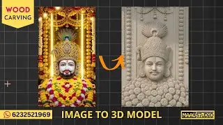 Khatu Shyam 3D Wood Carving Frame | Maau Studio | Pan India Shipping