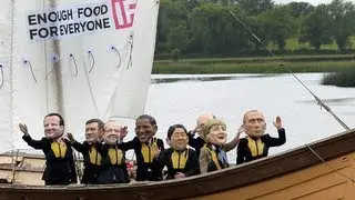 G8 leaders and tax campaigners arrive at Belfast summit