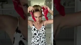 Easy bandana bun for summer ☀️