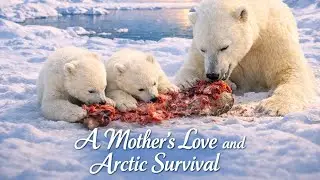 Polar Bear Mother Feeds Her Cubs | Harsh Arctic Survival Reality#texaswildlifepark #wildlife#lion