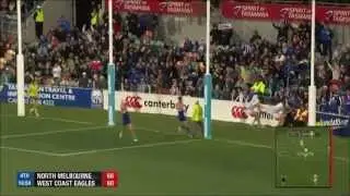 AFL - Shannon Hurn's  75 Metre Bomb Freak Goal
