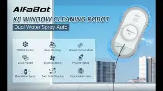 AlfaBot Window Cleaning Robot with Dual Water Spray