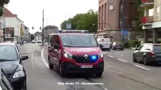 MTF + (4-Achser) WLF mit AB-Mulde FF Essen Abt.Mitte auf Einsatzfahrt