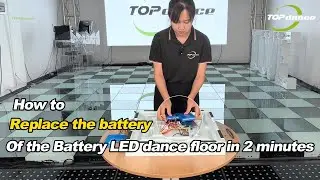 How to replace the battery of the Battery LED dance floor in 2 minutes