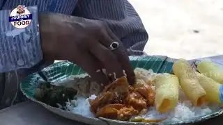 Cheapest RoadSide Unlimited Meals | Indian Street Food | #Journey for food #Vegmeals #NonVegMeals